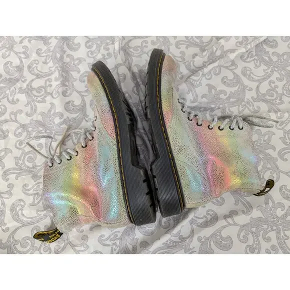 Dr. Martens 1460 Pascal Y Iridescent Lace Up Boots Size 5M/6L - Picture 11 of 12
